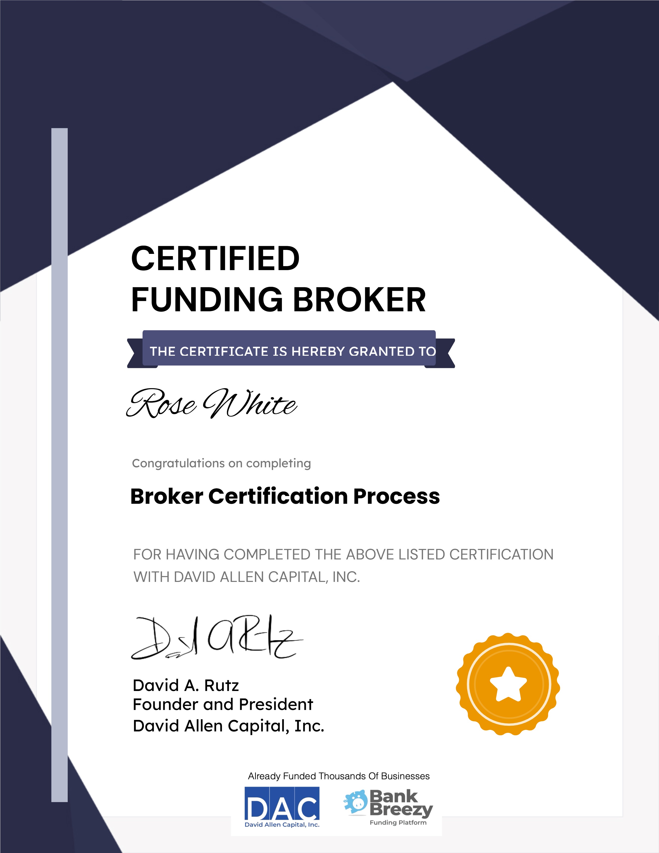 Broker Certification Process