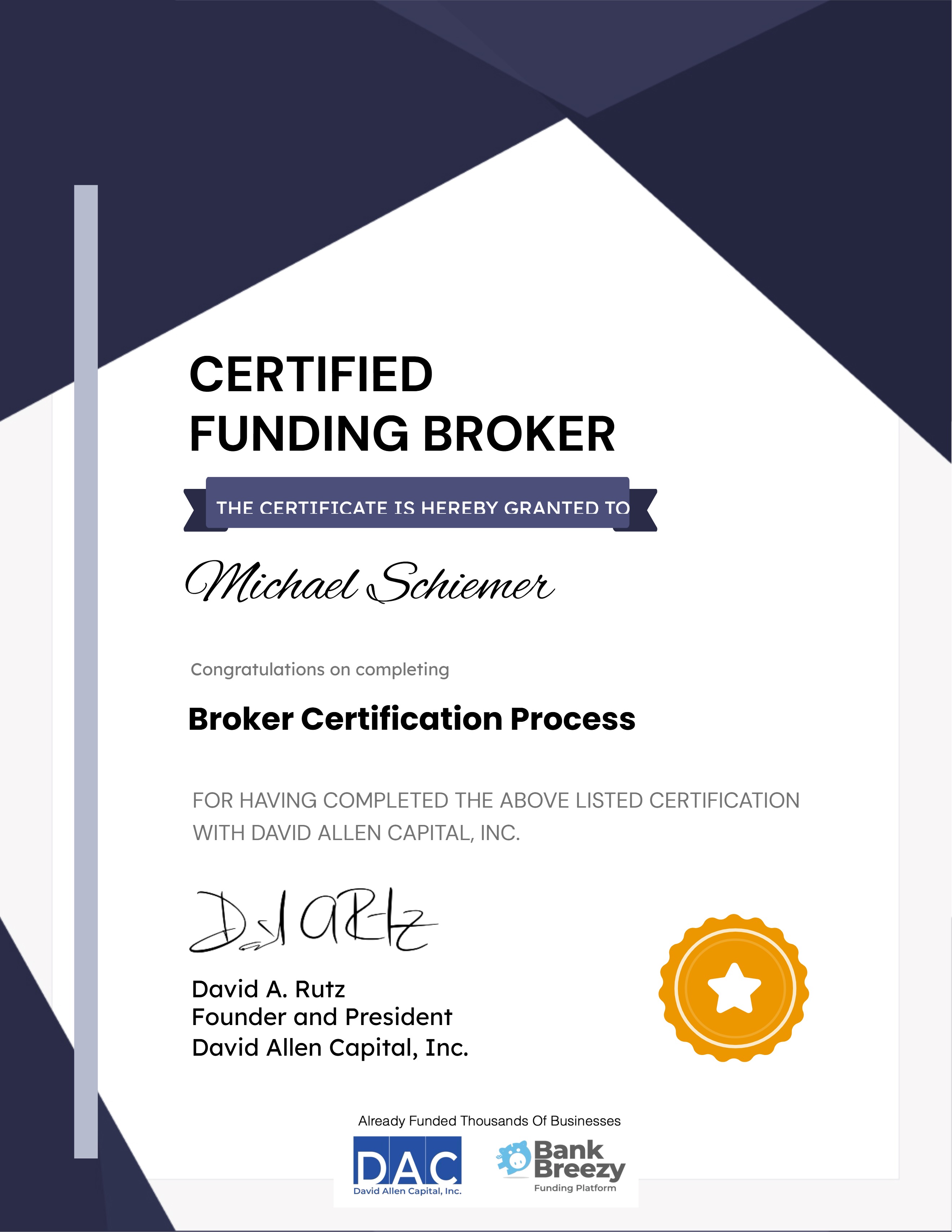 Broker Certification Process